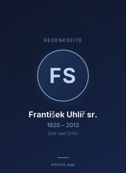 Gedenkportrait von František Uhlíř sr.