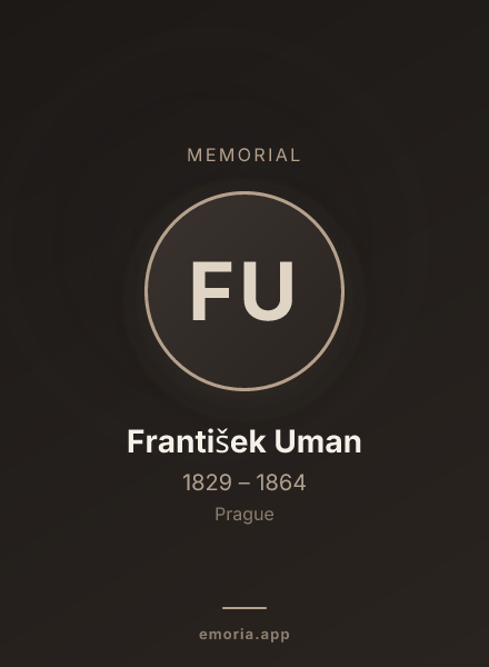 Memorial portrait of František Uman