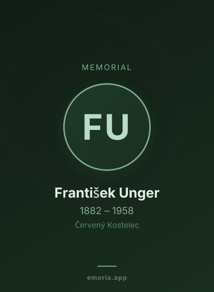 Memorial portrait of František Unger