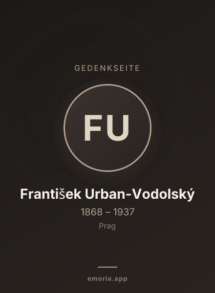 Gedenkportrait von František Urban-Vodolský