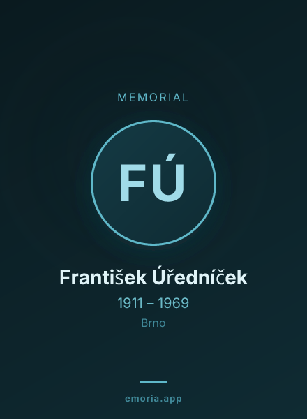Memorial portrait of František Úředníček