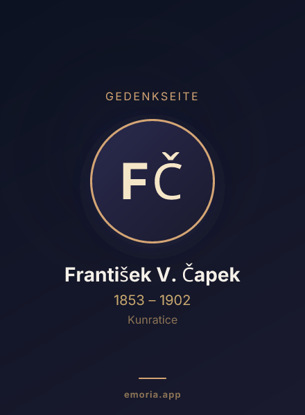 Gedenkportrait von František V. Čapek
