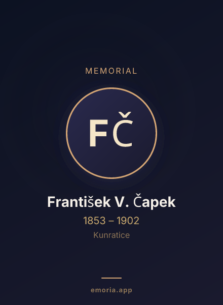 Memorial portrait of František V. Čapek