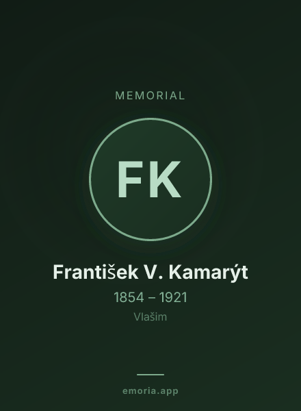 Memorial portrait of František V. Kamarýt