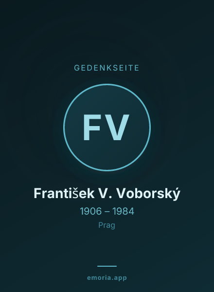 Gedenkportrait von František V. Voborský