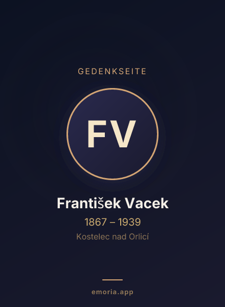 Gedenkportrait von František Vacek