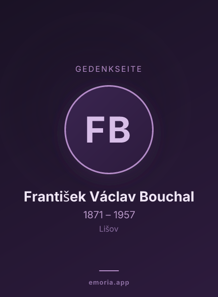 Gedenkportrait von František Václav Bouchal