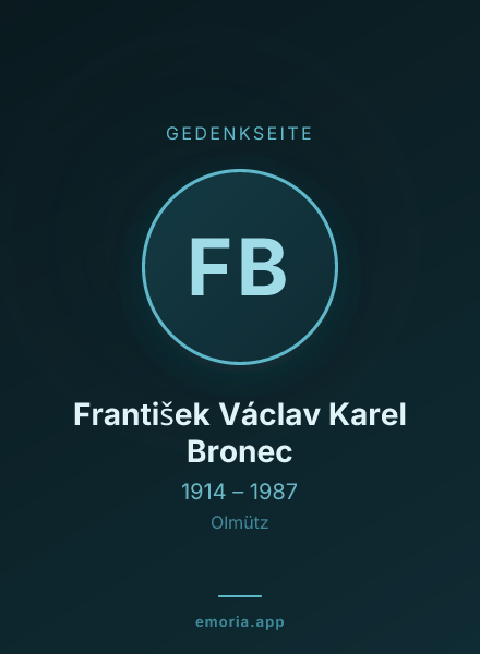 Gedenkportrait von František Václav Karel Bronec