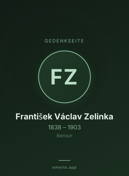 Gedenkportrait von František Václav Zelinka
