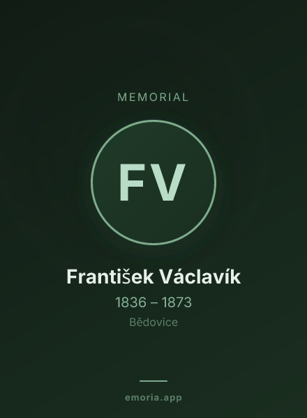 Memorial portrait of František Václavík