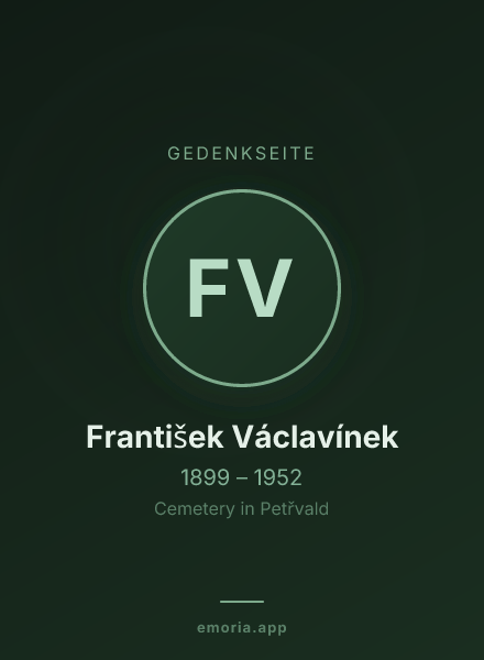 Gedenkportrait von František Václavínek