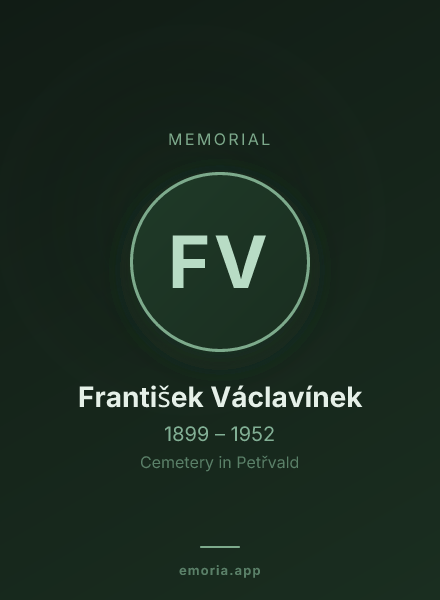 Memorial portrait of František Václavínek