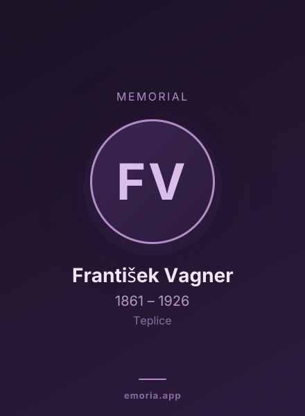 Memorial portrait of František Vagner