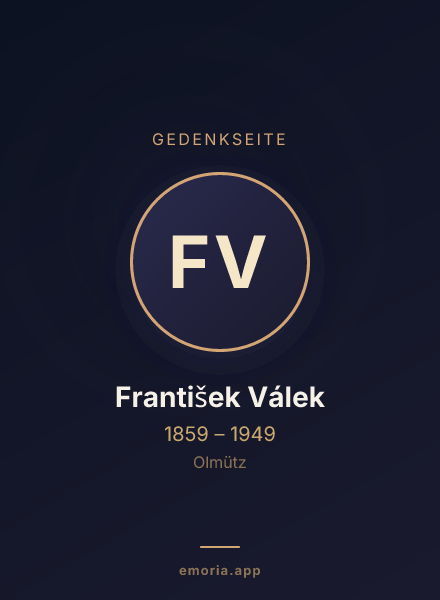 Gedenkportrait von František Válek