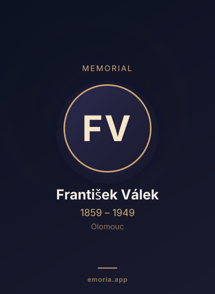 Memorial portrait of František Válek