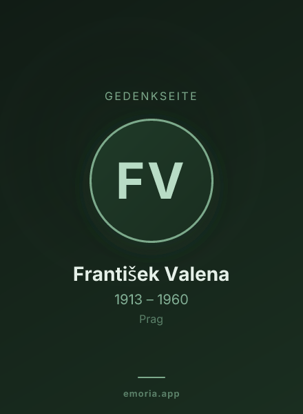Gedenkportrait von František Valena