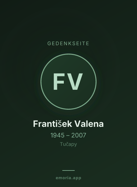 Gedenkportrait von František Valena