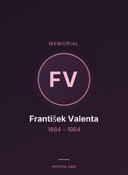 Memorial portrait of František Valenta