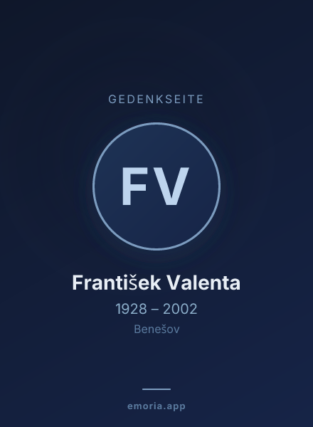 Gedenkportrait von František Valenta