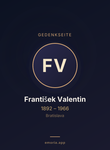 Gedenkportrait von František Valentin