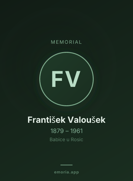 Memorial portrait of František Valoušek
