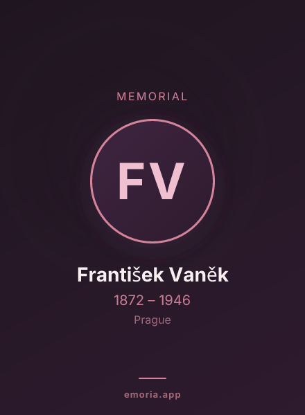 Memorial portrait of František Vaněk