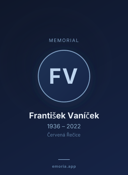 Memorial portrait of František Vaníček