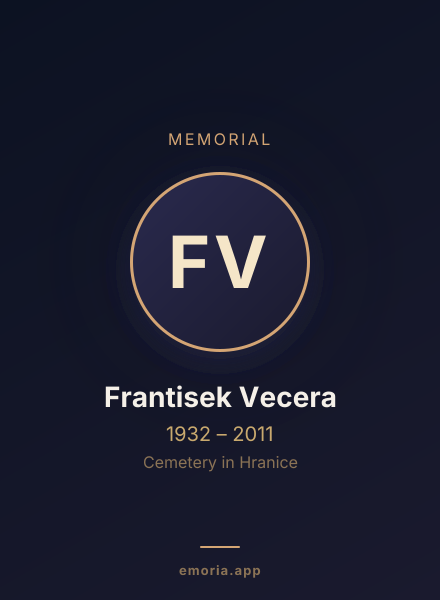Memorial portrait of Frantisek Vecera