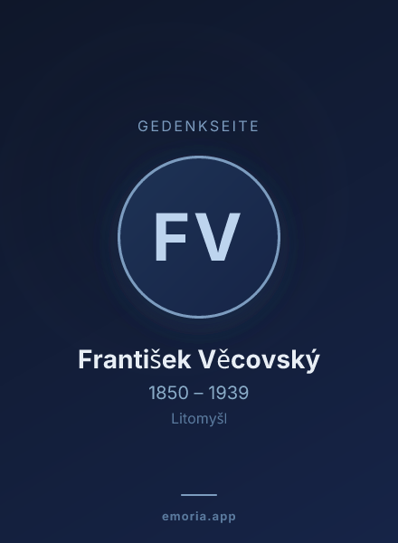 Gedenkportrait von František Věcovský