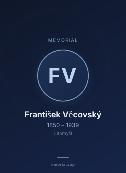 Memorial portrait of František Věcovský