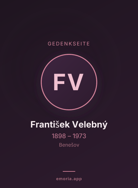Gedenkportrait von František Velebný