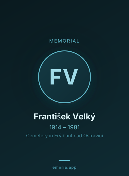 Memorial portrait of František Velký