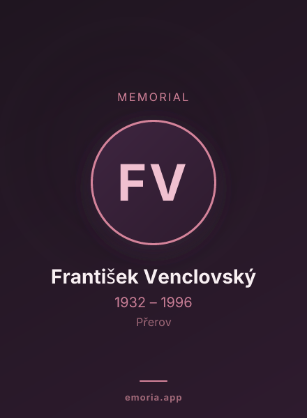 Memorial portrait of František Venclovský