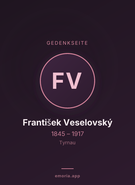 Gedenkportrait von František Veselovský