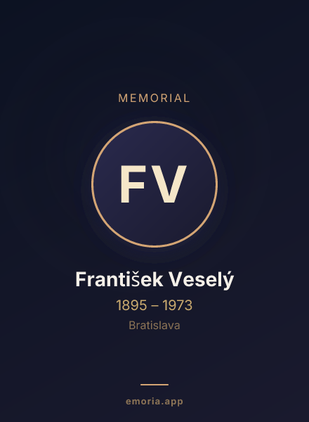 Memorial portrait of František Veselý