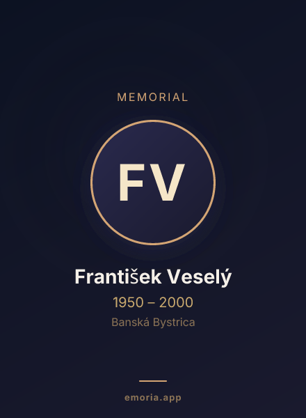 Memorial portrait of František Veselý