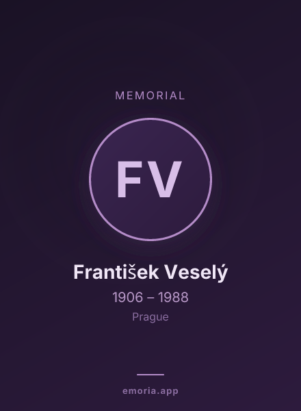 Memorial portrait of František Veselý