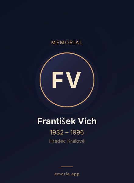 Memorial portrait of František Vích