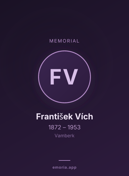 Memorial portrait of František Vích