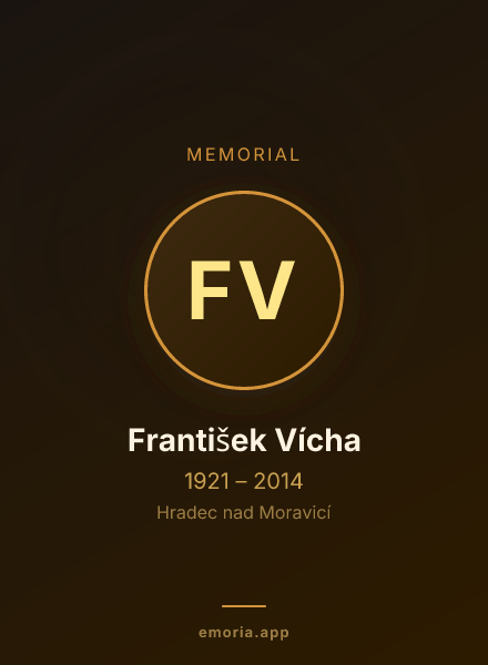 Memorial portrait of František Vícha