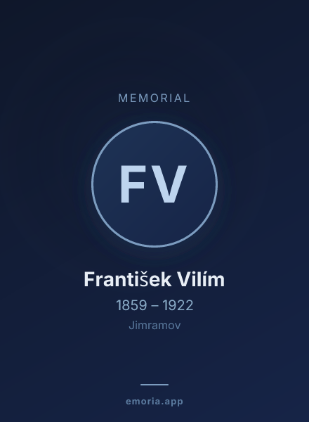 Memorial portrait of František Vilím
