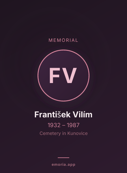 Memorial portrait of František Vilím