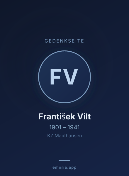 Gedenkportrait von František Vilt