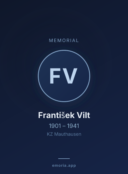 Memorial portrait of František Vilt