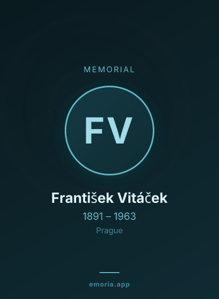 Memorial portrait of František Vitáček