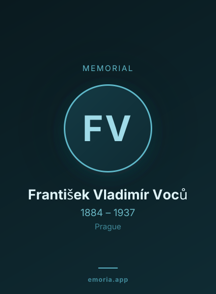 Memorial portrait of František Vladimír Voců