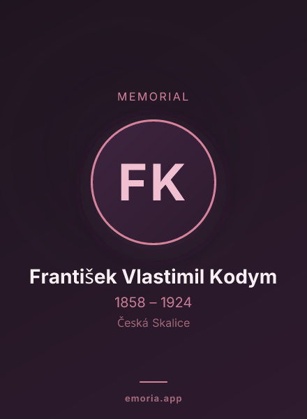 Memorial portrait of František Vlastimil Kodym