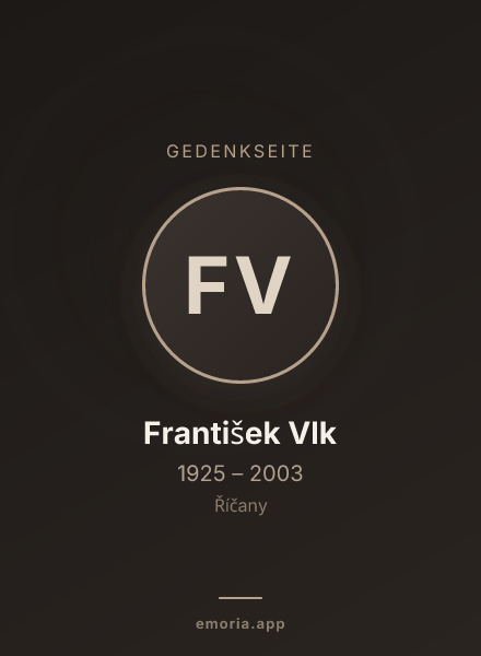 Gedenkportrait von František Vlk