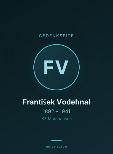 Gedenkportrait von František Vodehnal