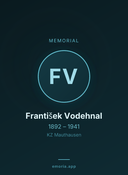 Memorial portrait of František Vodehnal